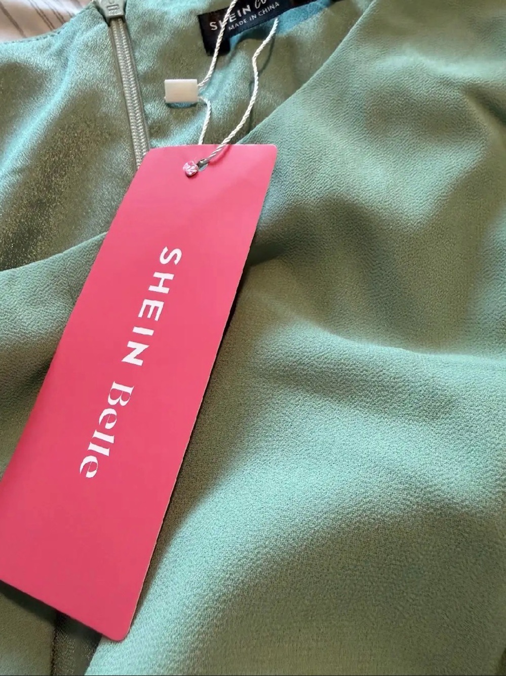 Women’s Mint Green Maxi Dress XL Puff Sleeve Formal Evening Gown NWT - Picture 5 of 6